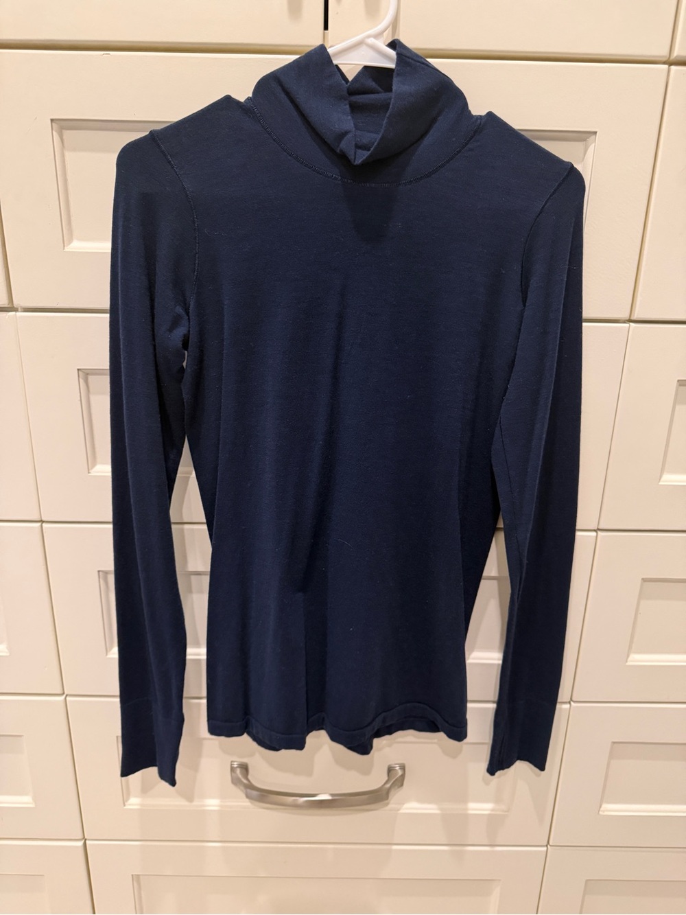 Athleta Navy Foresthill Ascent Seamless Turtleneck Size L #486289